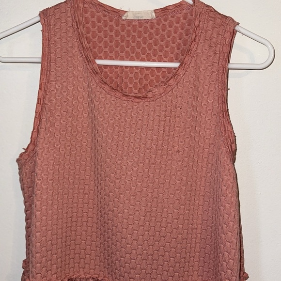 🌹ENTRO SALMON SLEEVELESS WAFFLE DRESS - Picture 4 of 8